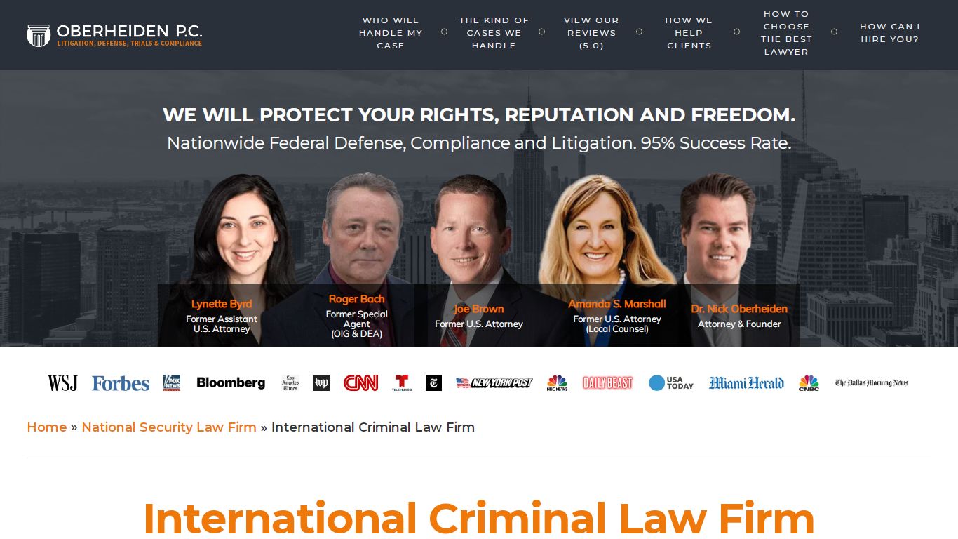 International Criminal Law Firm - Federal Lawyer